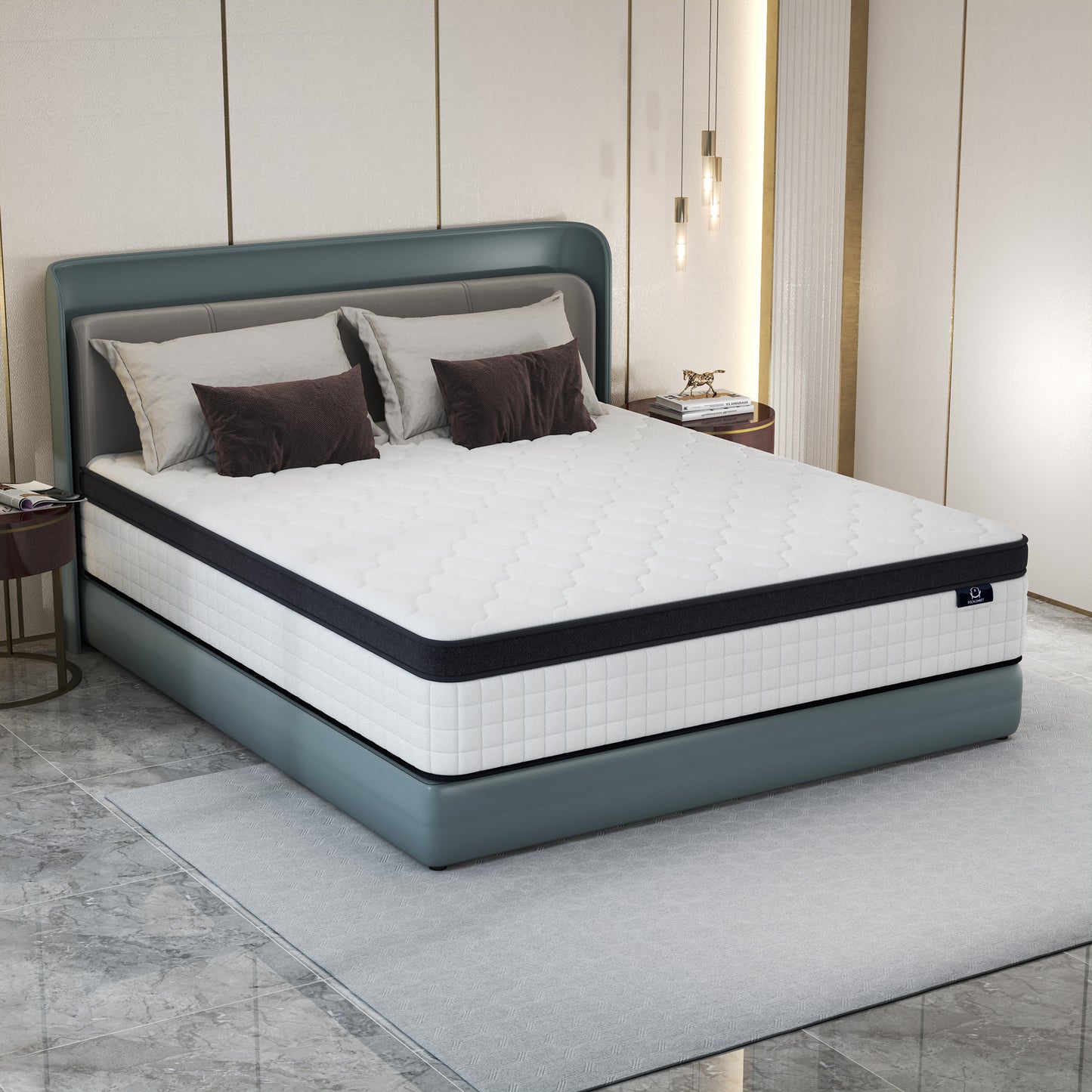 OnBeam | Focalsweet Auth. 12" Twin Mattress, Medium Firm Memory Foam Mattress in a Box, Motion Isolation